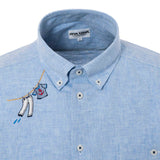 Short -sleeved button down shirt 21124530