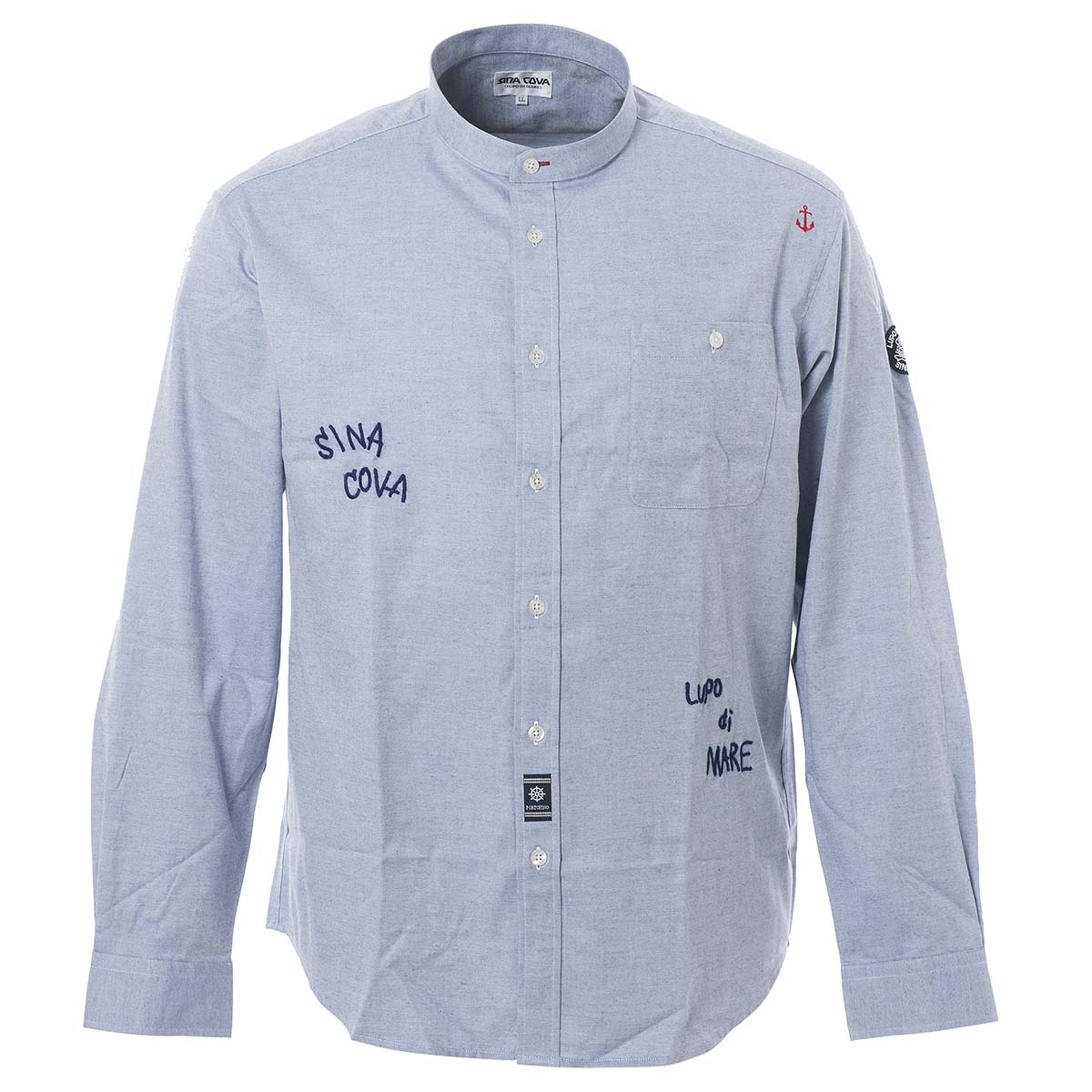 【アウトレット】バンドカラー 長袖シャツ 21234010