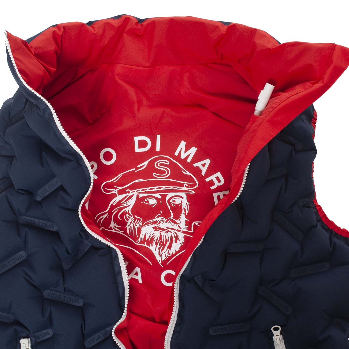 【新品未使用品】 シナコバ　 2wayベスト　M ゴルフ　ポリエステル　レッド 23区GOLF 23区ゴルフ リバーシブル中綿ベスト レッド×白 キルティング