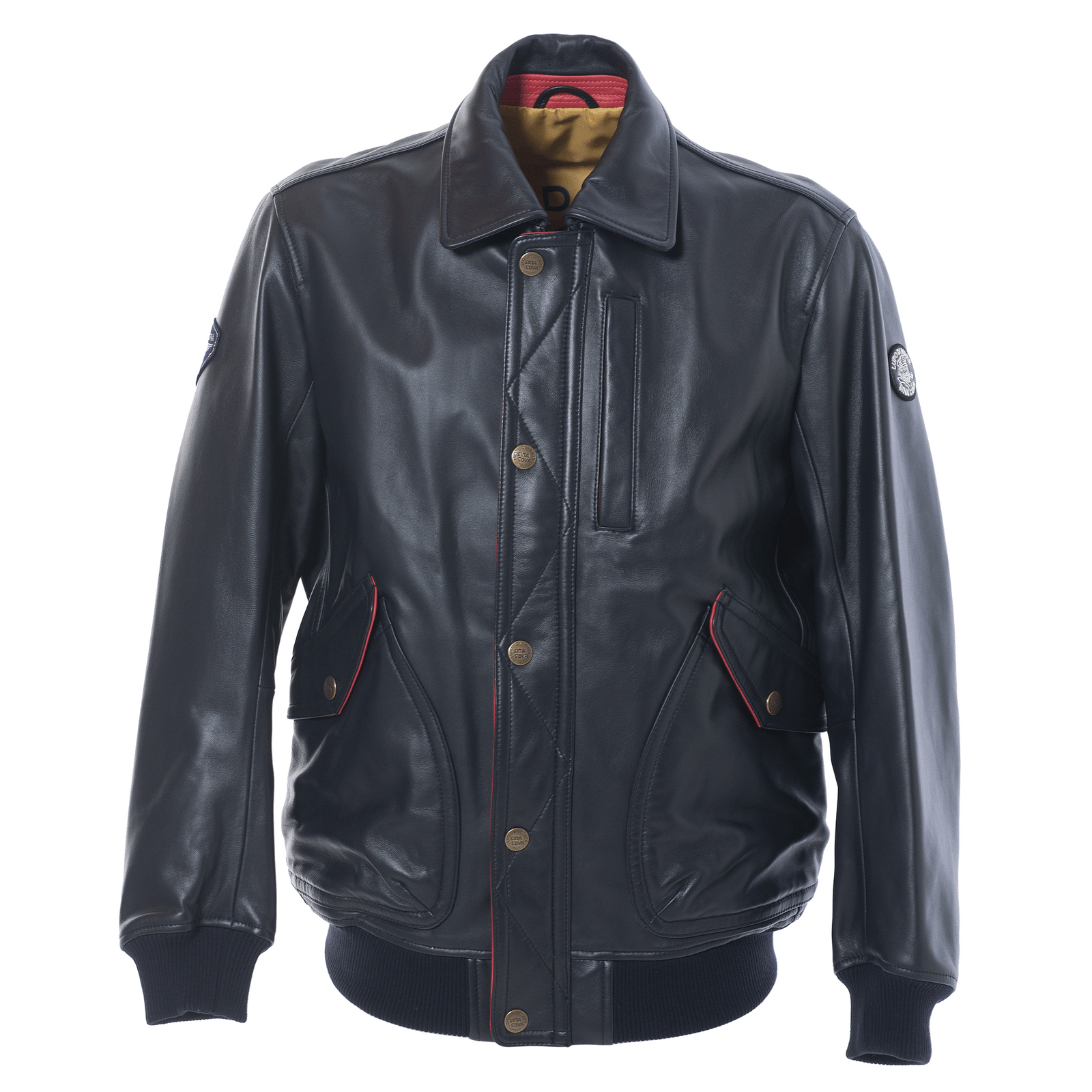 SINA COVA レザージャケット オレンジ黒 公式】シナコバ (SINA COVA) フライトレザージャケット 22223910