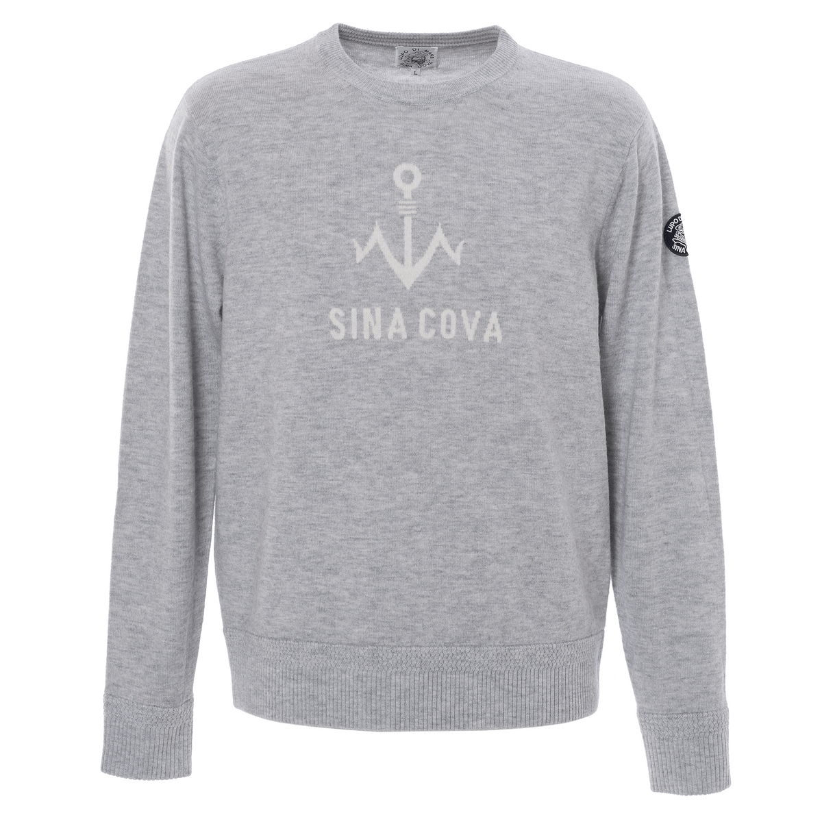 シナコバ　SINACOVA ジップアップセーター　紺　Ｍ〜Ｌ位 公式】シナコバ（SINA COVA）総柄 ハーフZIPパーカー