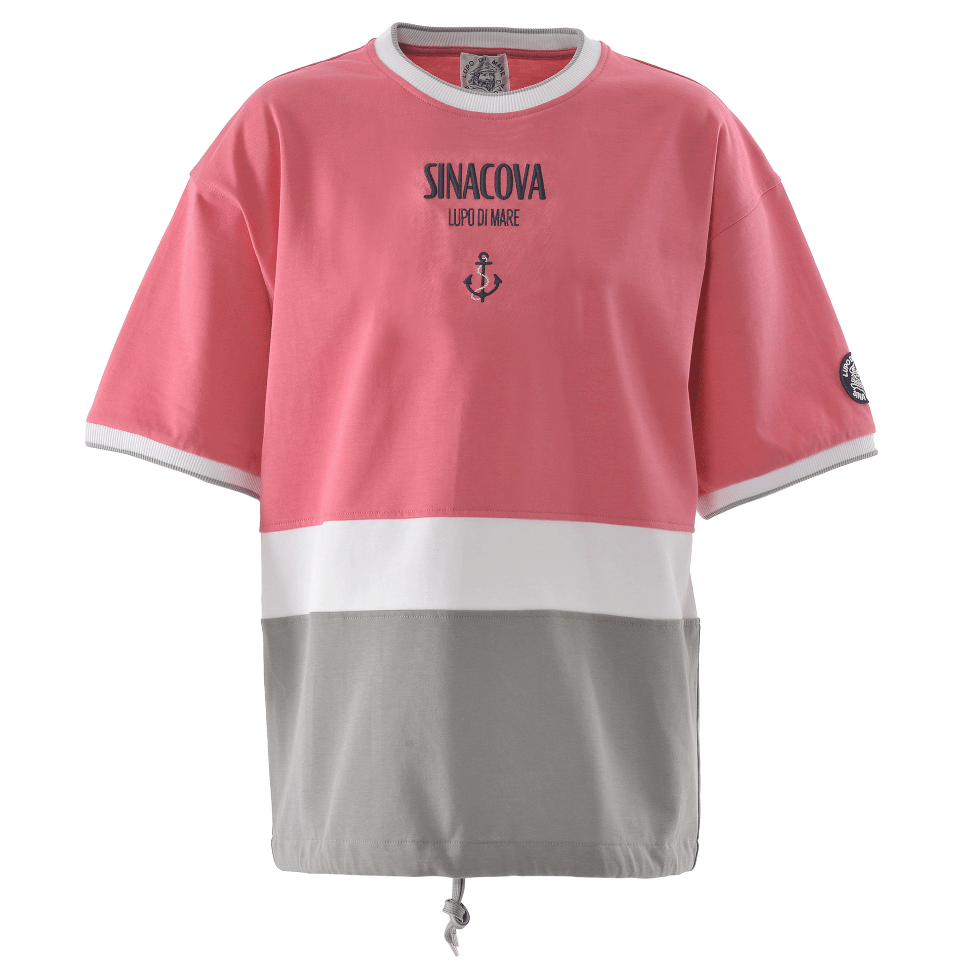 シナコバ　ユニセックス　半袖切替プルオーバー　カットソー　tシャツ ネイビー 公式】シナコバ（SINA COVA）半袖切替プルオーバー 切替Tシャツ