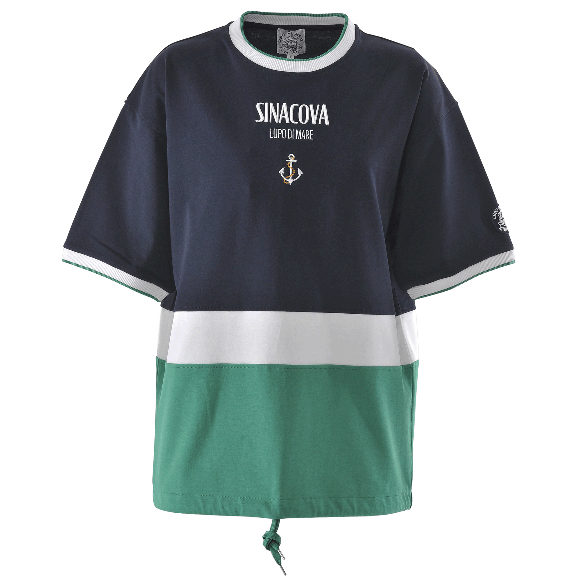 シナコバ　ユニセックス　半袖切替プルオーバー　カットソー　tシャツ ネイビー 公式】シナコバ（SINA COVA）半袖切替プルオーバー 切替Tシャツ