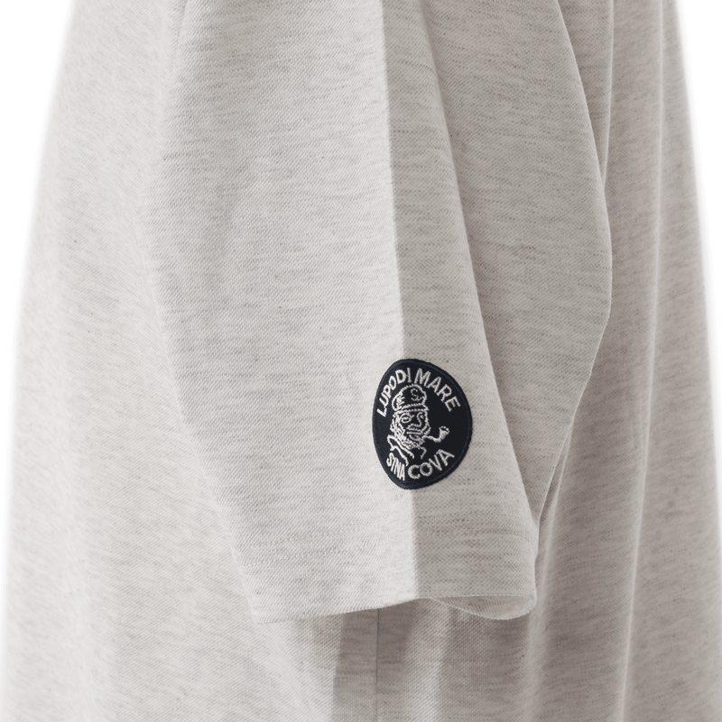 SINA COVA ロゴ刺繍 リネンコットンバンドカラーシャツ M
