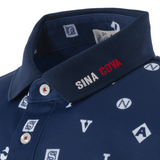 【公式】シナコバ（SINA COVA）キングサイズ半袖プリントポロシャツ　機能素材　スポーツ　大きいサイズ　23150536