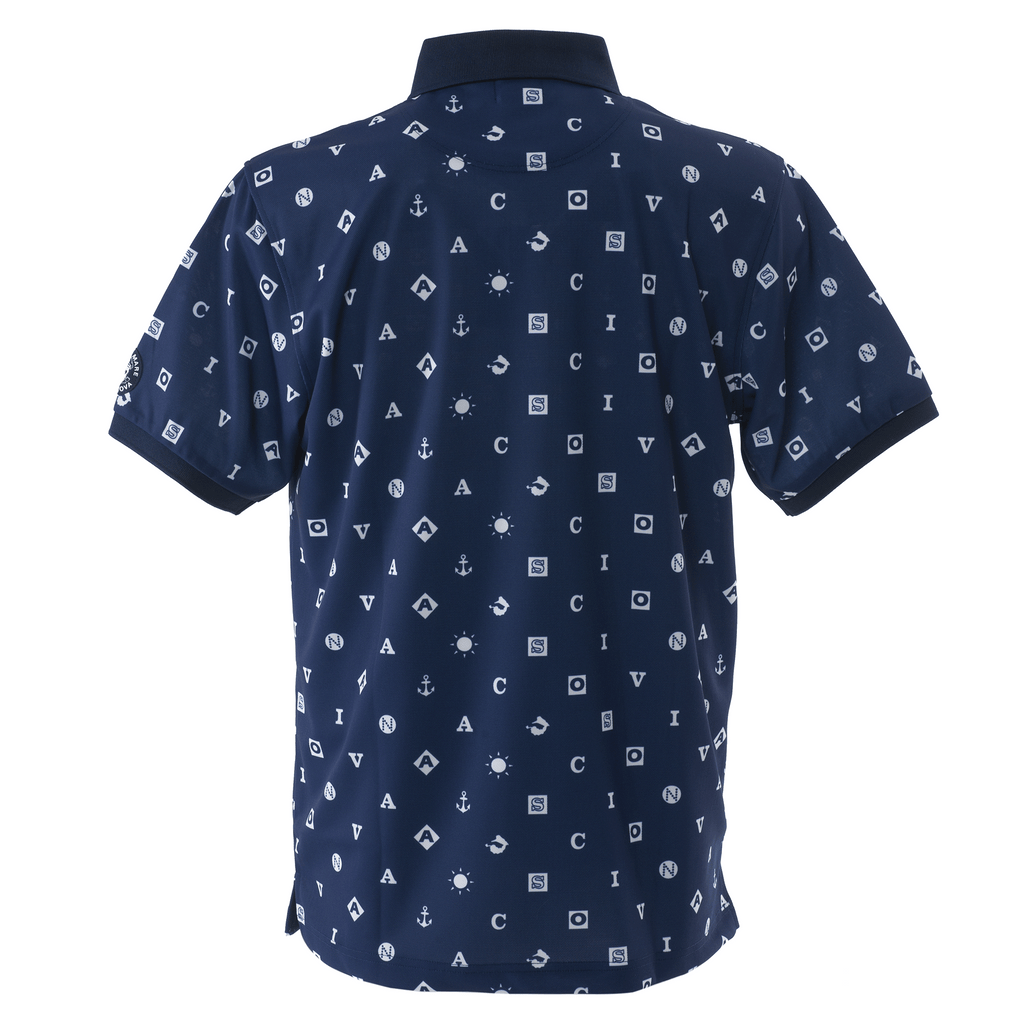 Official] Sina Cova King Size Short Sleeve Print Polo Shirt