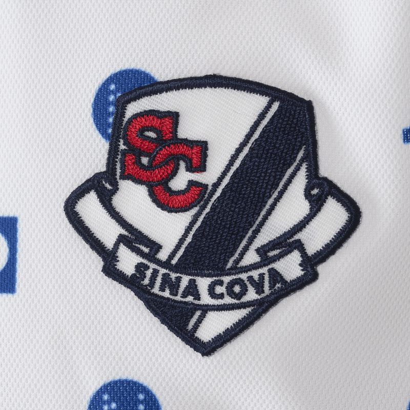 シナコバ SINA COVA ポロシャツ 半袖 刺繍 ネオンカラー ライン M