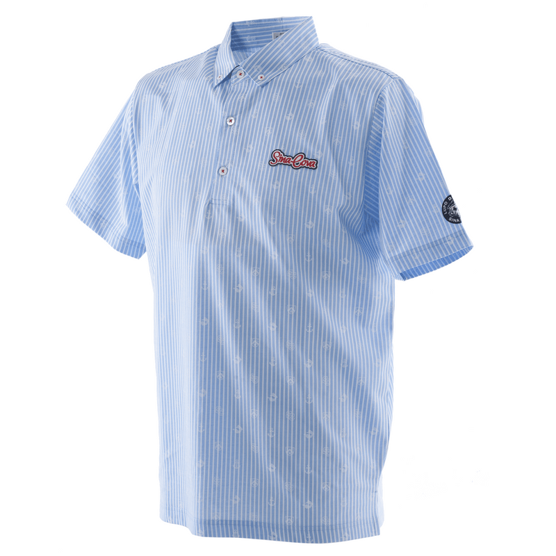 [Official] Sinakoba (Sina COVA) Short Sleeve Polo Shirt Button Down Shirt Total Pattern Golf 23150550