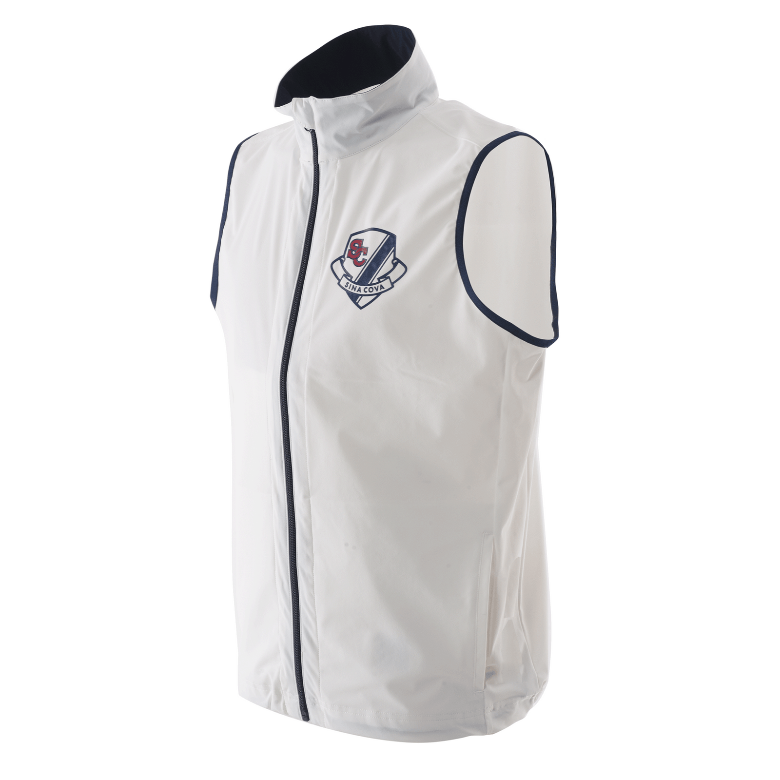 シナコバ定番ホワイトジップベストM シナコバ定番ホワイトジップベストM