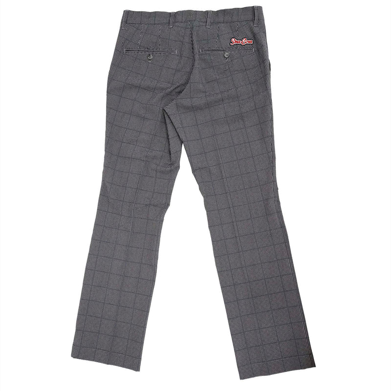 Houndstooth-check pattern Flat-front pants 22155020