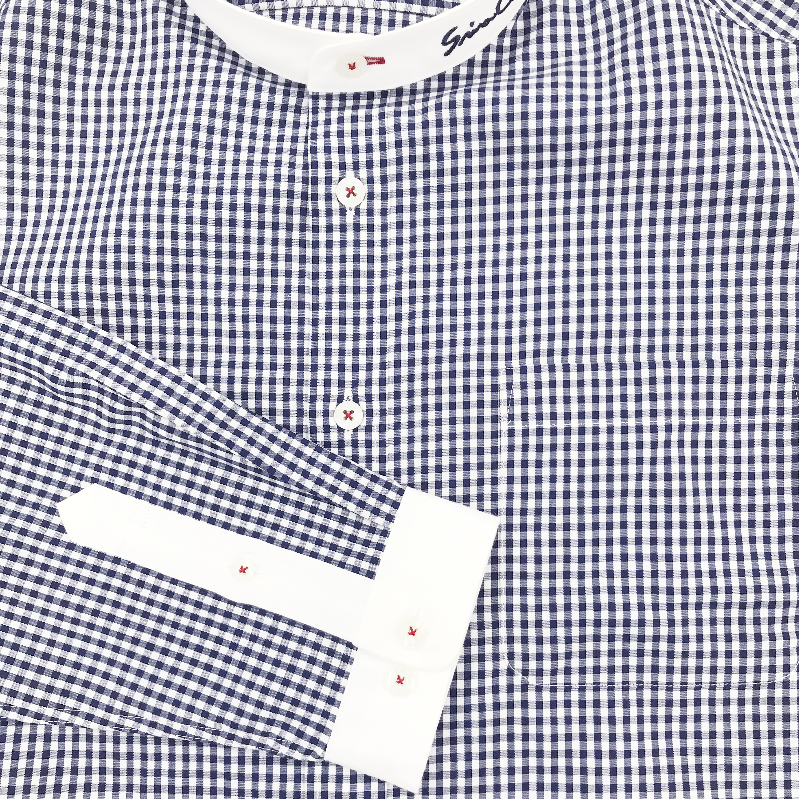 【アウトレット】シナコバ （SINA COVA） バンドカラー 長袖 シャツ 22234010