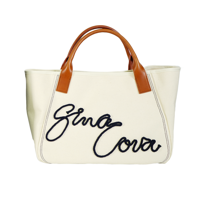 [Official] Shinakoba (SINA COVA) Tote Bag Handbag with Shoulder With String Hand Bag Cord Embroidery Design 23177010