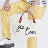 【公式】シナコバ（SINA COVA）トートバッグ　ハンドバッグ　ショルダー紐付き　男女兼用　コード刺繍デザイン　23177010