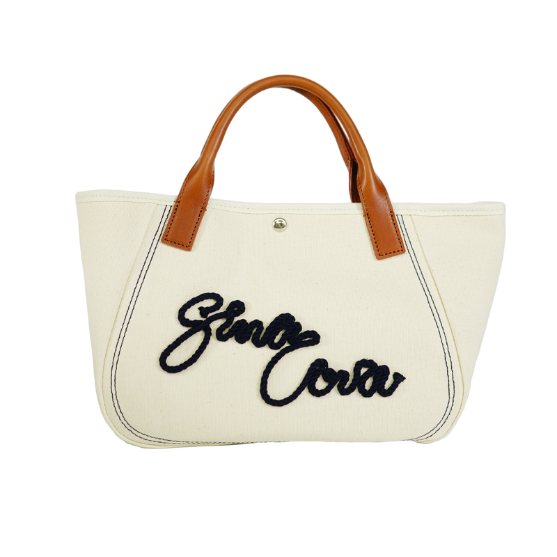 [Official] SINA COVA Mini Tote Bag Handbag Handbag Gender Comedy Code Embroidery 23177020